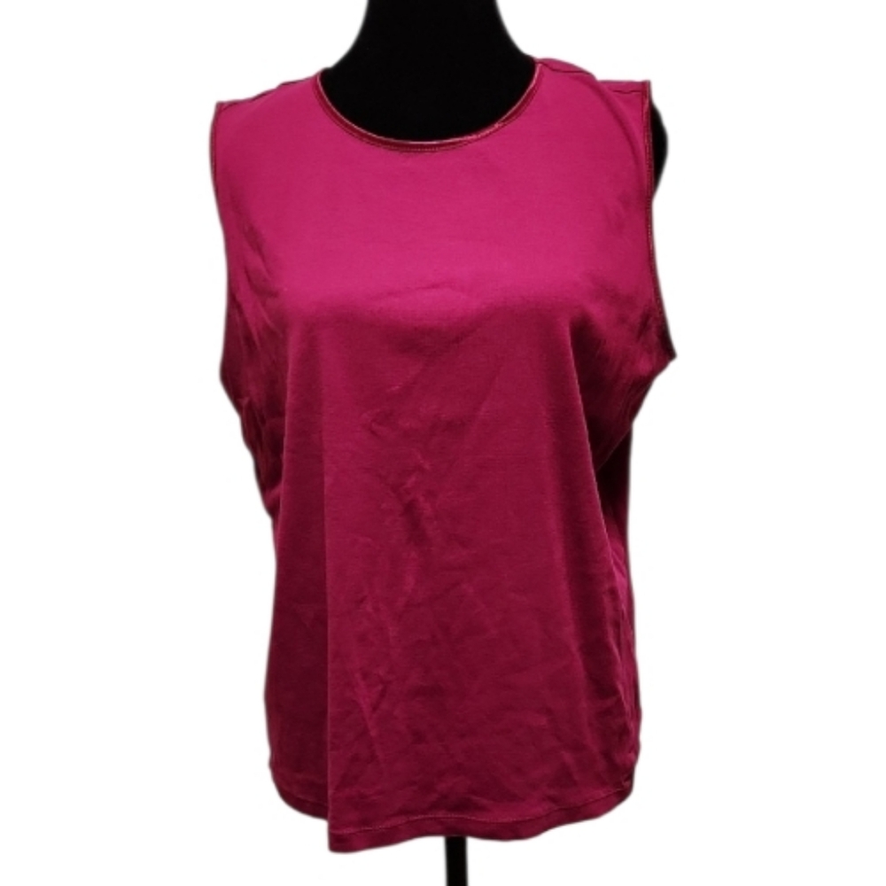 🔖3 For $10 🛍 Christopher & Banks Sleeveless Crewneck Tank - Fuchsia XL